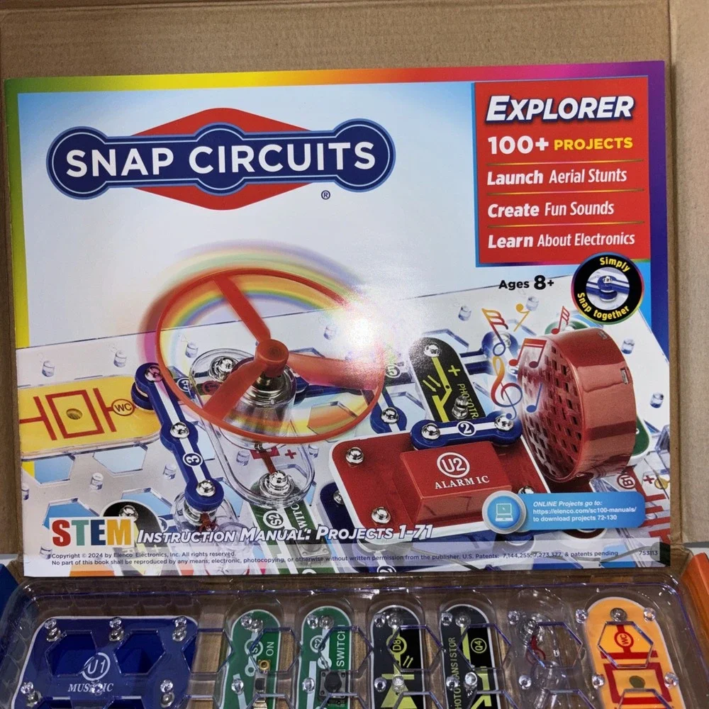Elenco Snap Circuits SC100 Electronics Exploration Kit 100+ Projects Complete